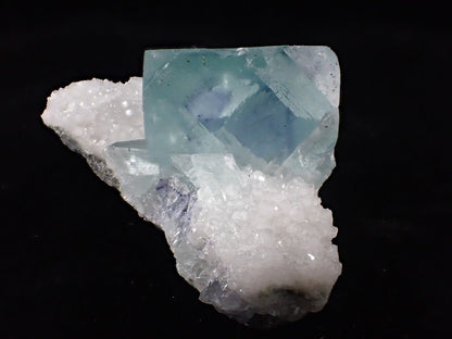 Blue Jelly Fluorite with Phantom on Quartz Matrix – Yaogangxian Mine (YGX), China - Legacy Crystals and Minerals