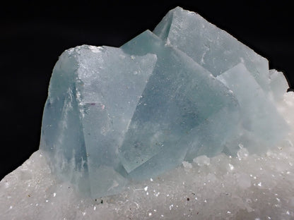 Blue Jelly Fluorite with Phantom on Quartz Matrix – Yaogangxian Mine (YGX), China - Legacy Crystals and Minerals
