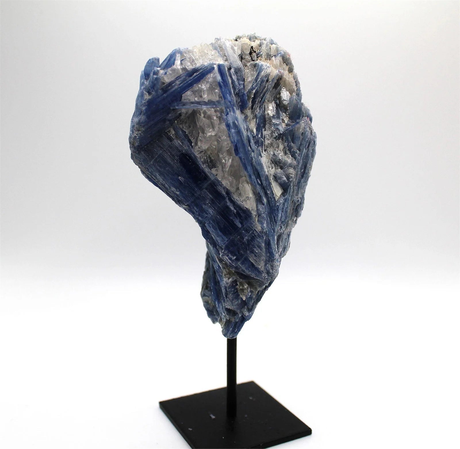 Blue Kyanite on Metal Stand – Gem - Quality Crystal from Brazil - Legacy Crystals and Minerals