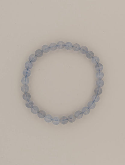 Blue Lace Agate Bracelet – Chip & 6mm Beads - Legacy Crystals and Minerals