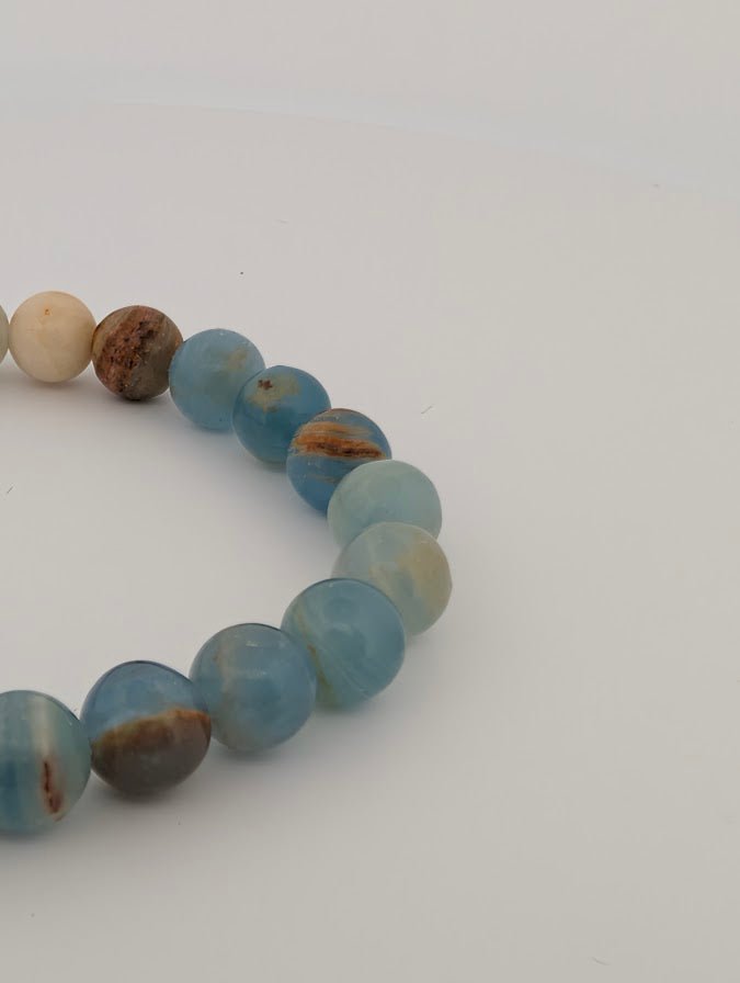 Blue Onyx Bracelet — 8mm - Legacy Crystals and Minerals