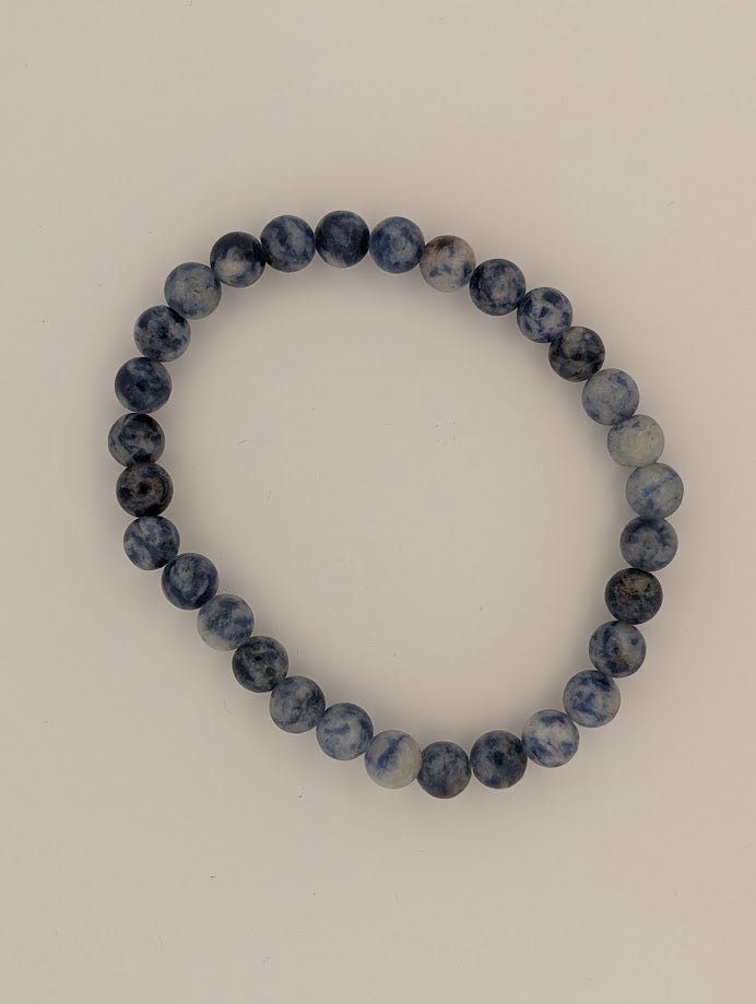 Blue Point Bracelet – 6mm & 8mm Beads - Legacy Crystals and Minerals