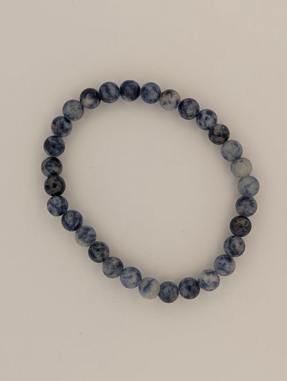 Blue Point Bracelet – 6mm & 8mm Beads - Legacy Crystals and Minerals