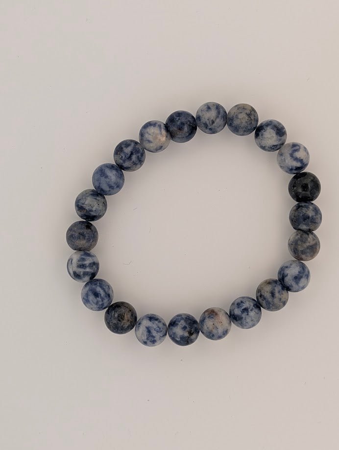 Blue Point Bracelet – 6mm & 8mm Beads - Legacy Crystals and Minerals
