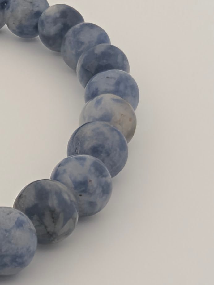 Blue Point Bracelet – 6mm & 8mm Beads - Legacy Crystals and Minerals