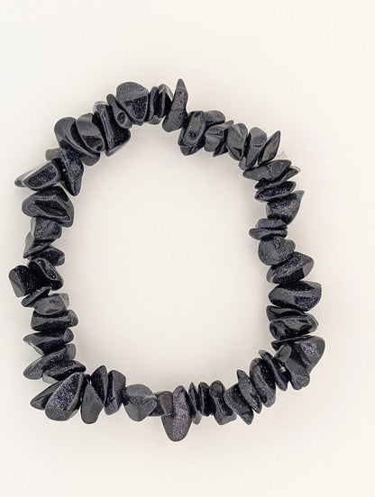 Blue Sandstone Chip Bracelet - Legacy Crystals and Minerals