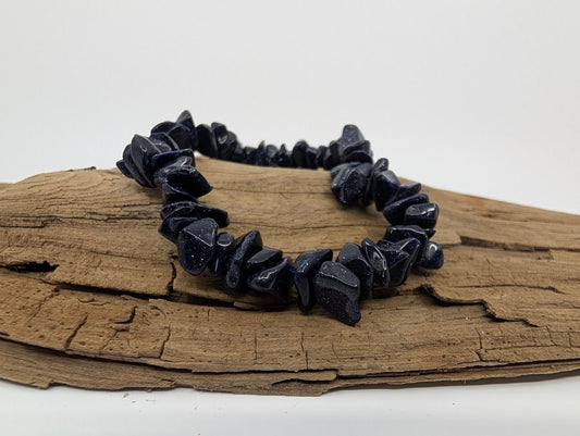 Blue Sandstone Chip Bracelet - Legacy Crystals and Minerals