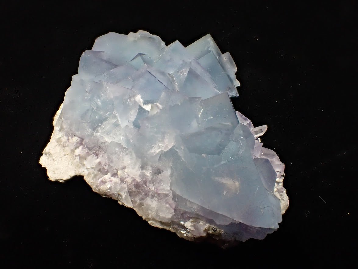 Blue - Violet Fluorite on Matrix – YGX Mine, China - Legacy Crystals and Minerals