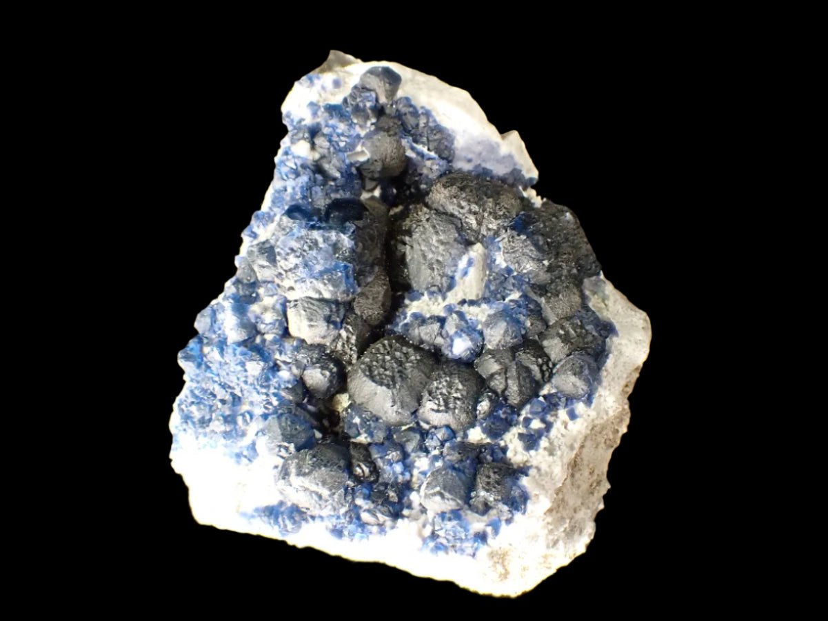 Botryoidal Blueberry Fluorite with Sharp Crystal Zoning Huanggang Mine, Inner Mongolia 3.5 x 3 inches 276 grams - Legacy Crystals and Minerals