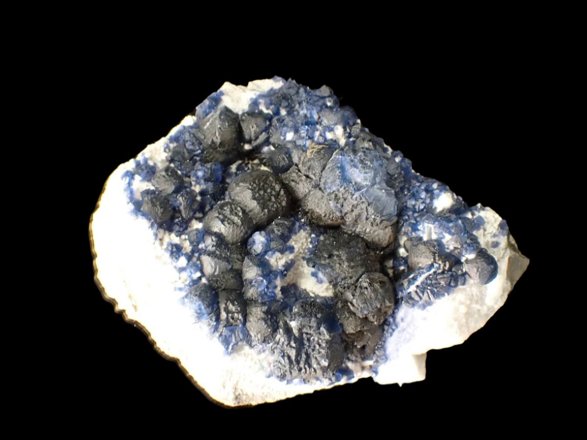 Botryoidal Blueberry Fluorite with Sharp Crystal Zoning Huanggang Mine, Inner Mongolia 3.5 x 3 inches 276 grams - Legacy Crystals and Minerals