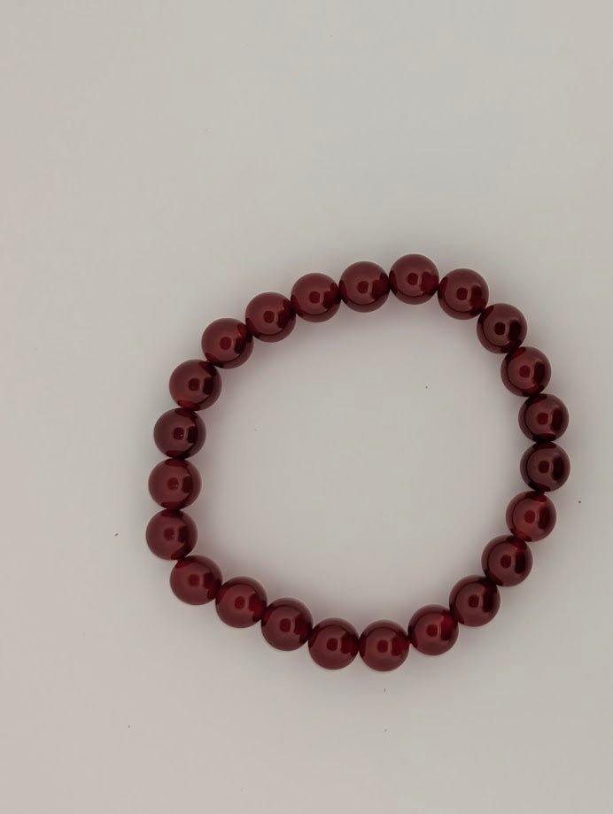 Carnelian Bracelet – 8mm Polished Beads - Legacy Crystals and Minerals