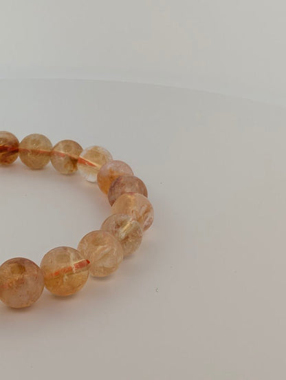 Citrine Bracelet – 8mm Polished Beads & Natural Chip - Legacy Crystals and Minerals