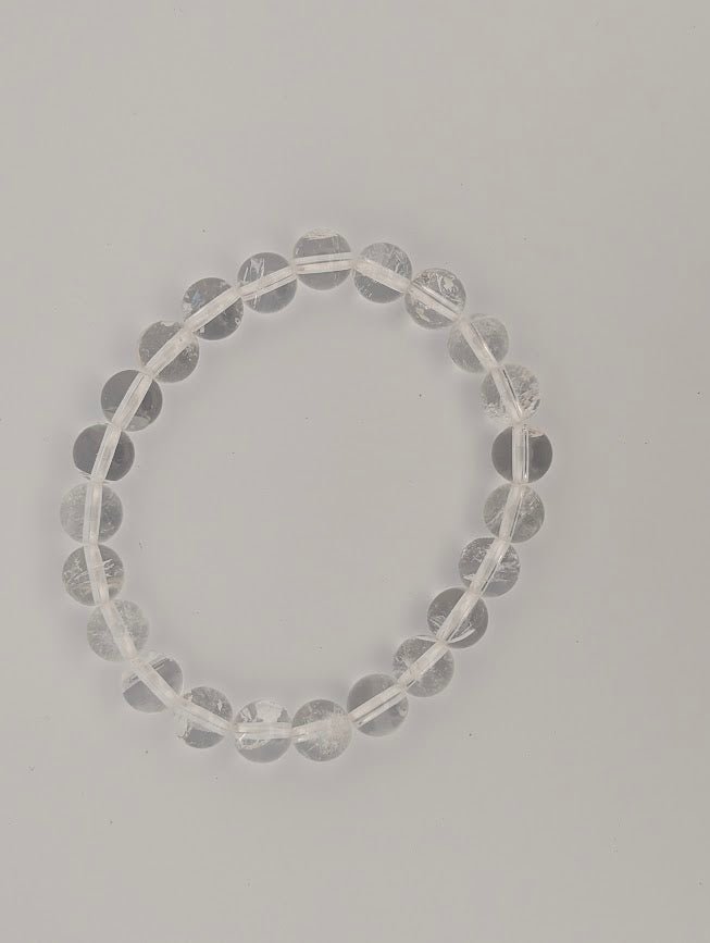 Clear Quartz Bracelet — 6mm & 8mm Beads - Legacy Crystals and Minerals