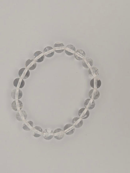 Clear Quartz Bracelet — 6mm & 8mm Beads - Legacy Crystals and Minerals
