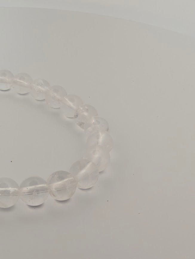Clear Quartz Bracelet — 6mm & 8mm Beads - Legacy Crystals and Minerals