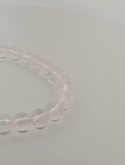 Clear Quartz Bracelet — 6mm & 8mm Beads - Legacy Crystals and Minerals