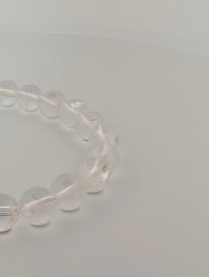 Clear Quartz Bracelet — 6mm & 8mm Beads - Legacy Crystals and Minerals
