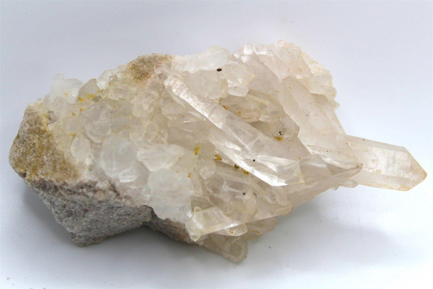 Clear Quartz Crystal Cluster from Brazil Approx. 10 cm x 5.5 cm - Legacy Crystals and Minerals