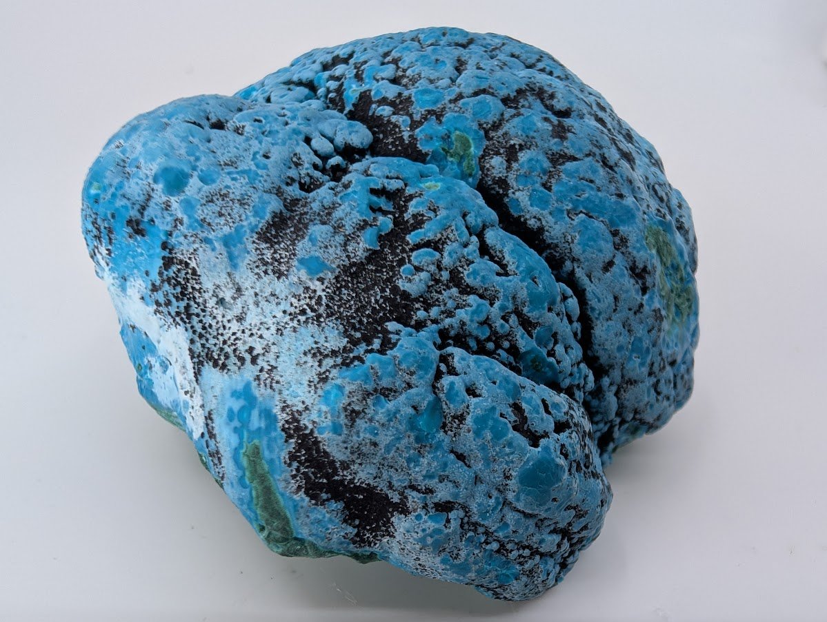 Congo Chrysocolla with Malachite – Botryoidal Specimen with Natural Base (363g) - Legacy Crystals and Minerals
