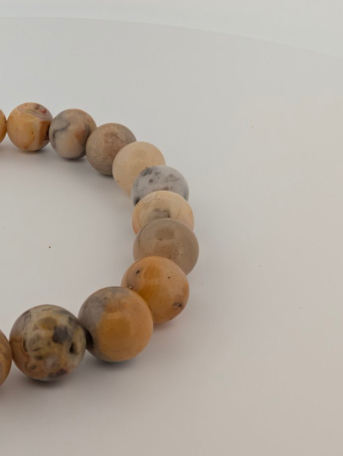 Crazy Lace Agate Bracelet – 6mm & 8mm Polished Beads - Legacy Crystals and Minerals