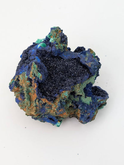 Dazzling Azurite Vug with Malachite Highlights - 3.5 x 3.5 x 2.5 Inches, Anhui Province - Legacy Crystals and Minerals