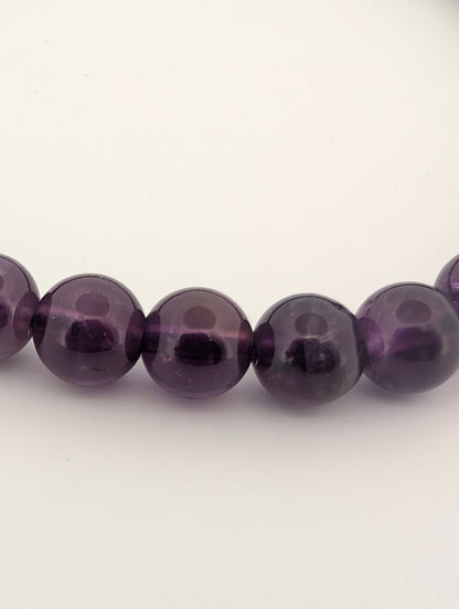 Deep Purple Amethyst Bracelet — 6mm & 8mm Beads - Legacy Crystals and Minerals