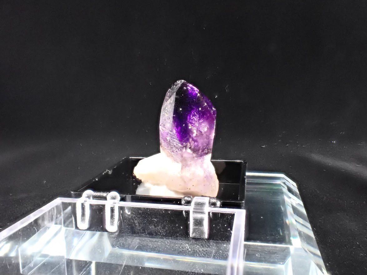 Deep Purple Amethyst – Goboboseb Mountains, Namibia – High Saturation Miniature Specimen (25mm) - Legacy Crystals and Minerals