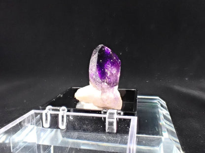 Deep Purple Amethyst – Goboboseb Mountains, Namibia – High Saturation Miniature Specimen (25mm) - Legacy Crystals and Minerals