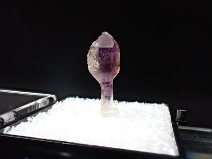 Deep Purple Amethyst Scepter with Analcime – Goboboseb Mountains, Namibia – Micro Specimen (19mm) - Legacy Crystals and Minerals