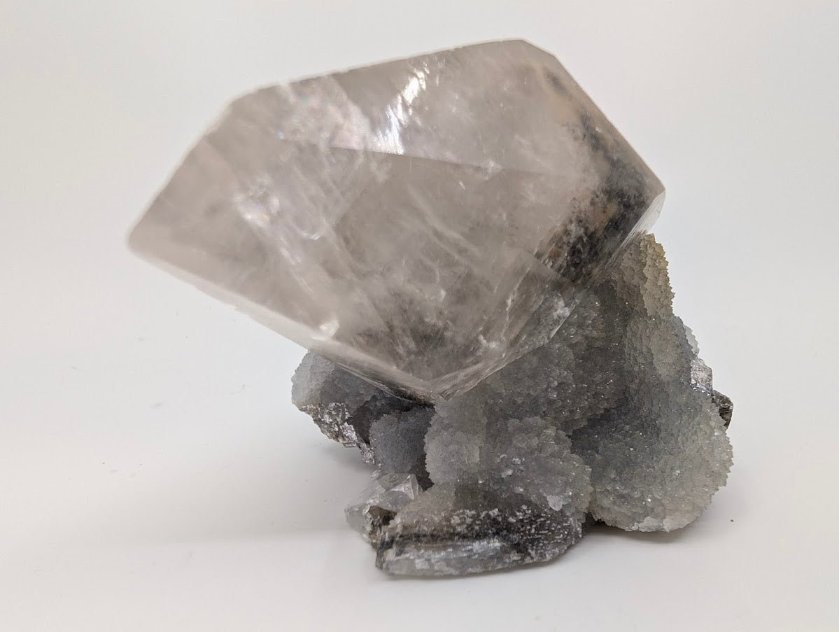 Dogtooth Calcite with Dendritic Inclusions and Sugar Sphalerite - Legacy Crystals and Minerals