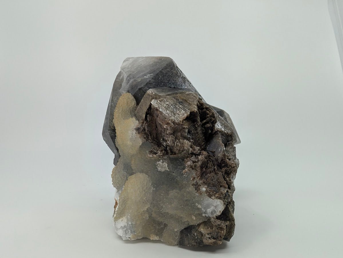 Dogtooth Calcite with Dendritic Inclusions and Sugar Sphalerite – Fujian, China - Legacy Crystals and Minerals
