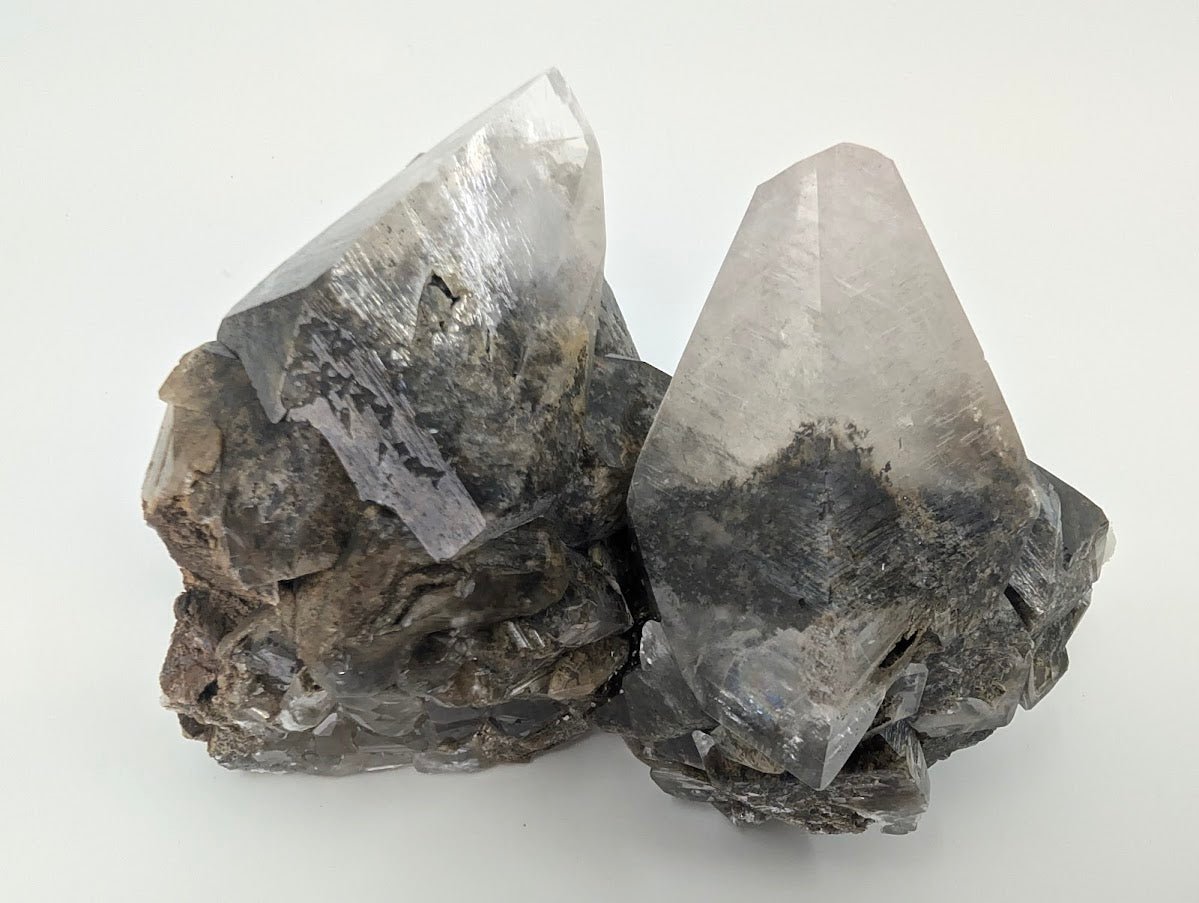 Dogtooth Calcite with Dendritic Inclusions and Sugar Sphalerite – Fujian, China - Legacy Crystals and Minerals