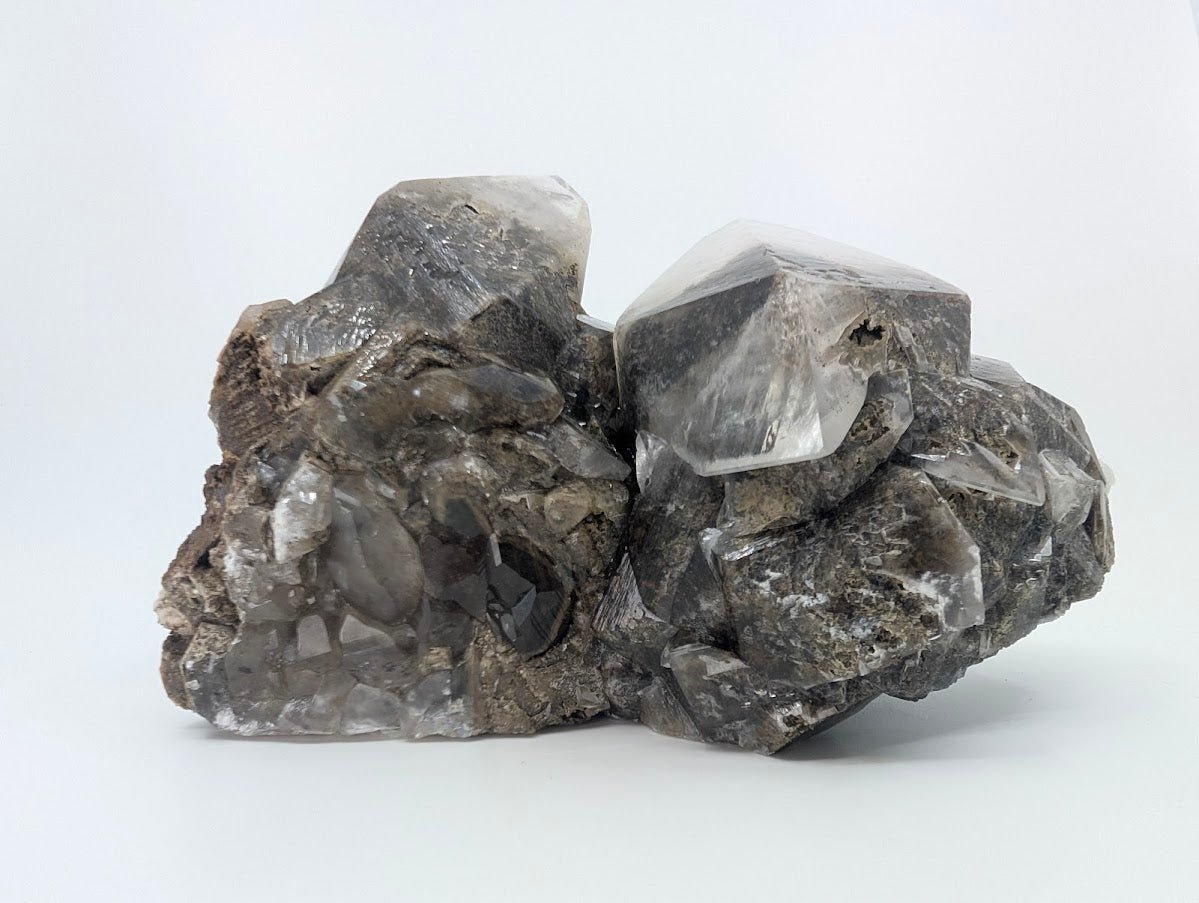 Dogtooth Calcite with Dendritic Inclusions and Sugar Sphalerite – Fujian, China - Legacy Crystals and Minerals