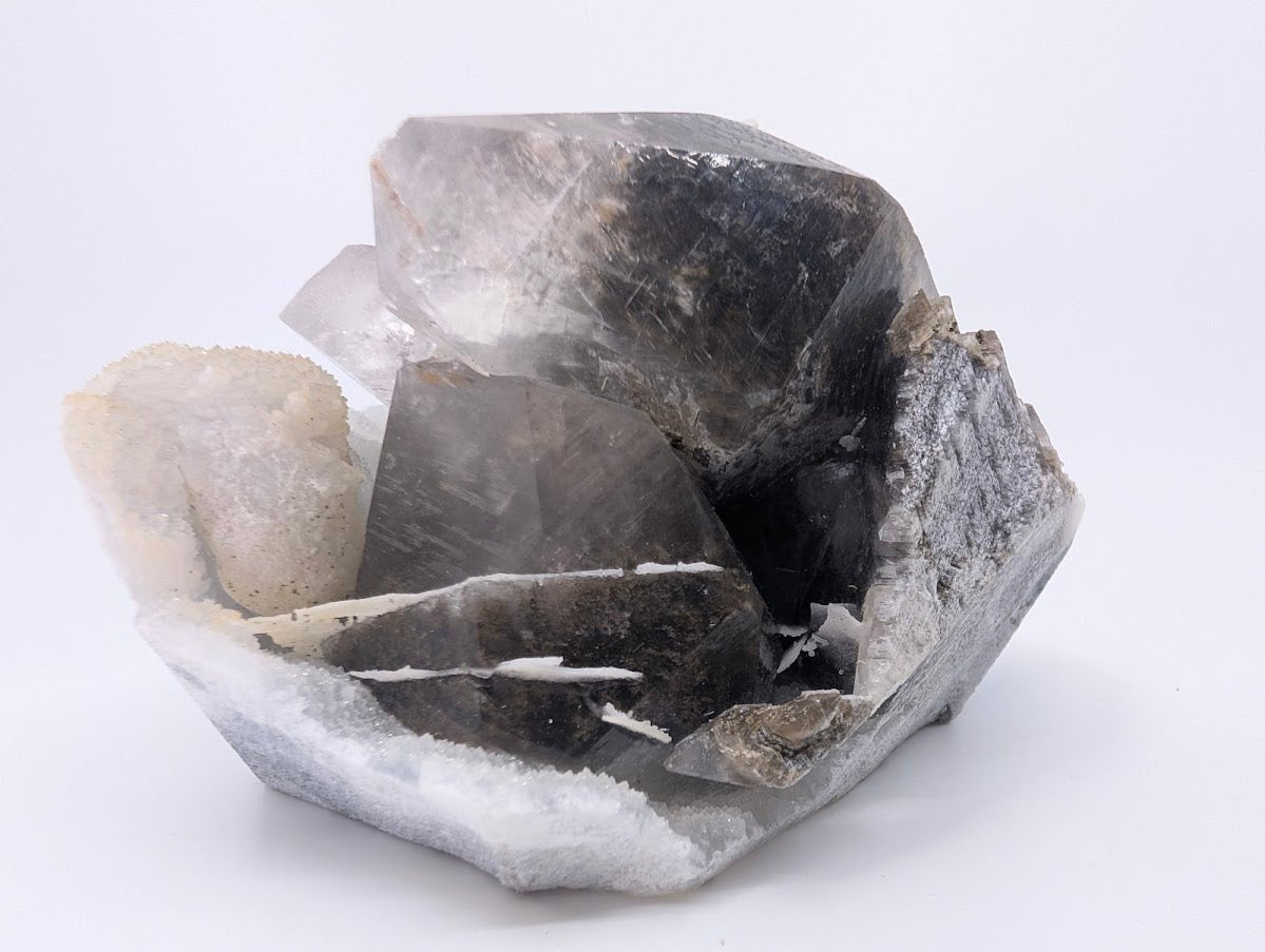 Dogtooth Calcite with Dendritic Inclusions and Sugar Sphalerite – Fujian, China - Legacy Crystals and Minerals