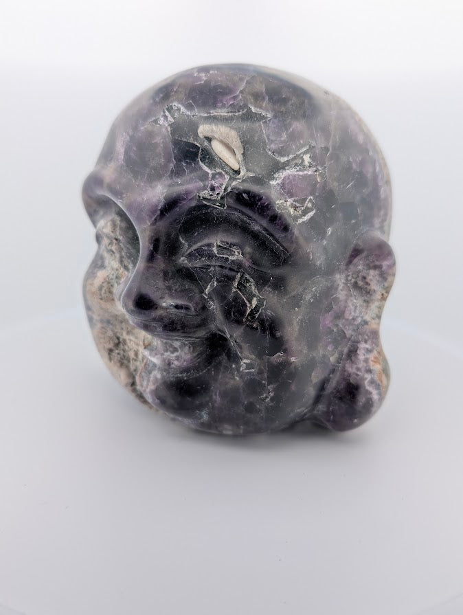 Brazilian Dream Amethyst Laughing Buddha – joyful expression and natural banding