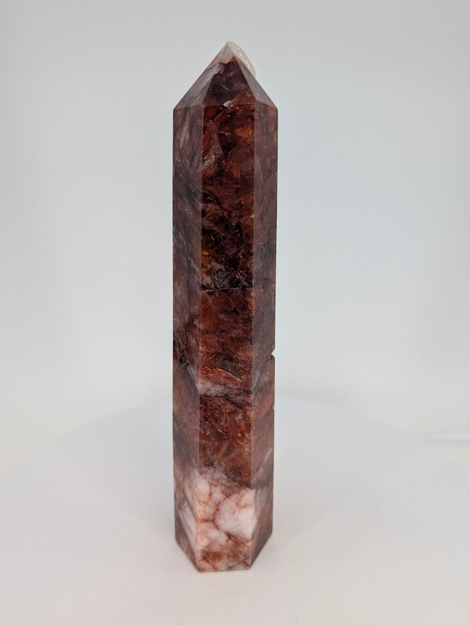Fire Quartz tower – full front view, 18.5 cm