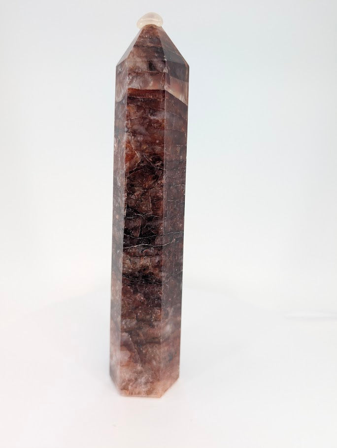 Fire Quartz tower – side profile with internal flame structure