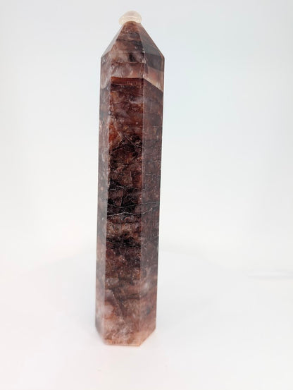 Fire Quartz tower – side profile with internal flame structure