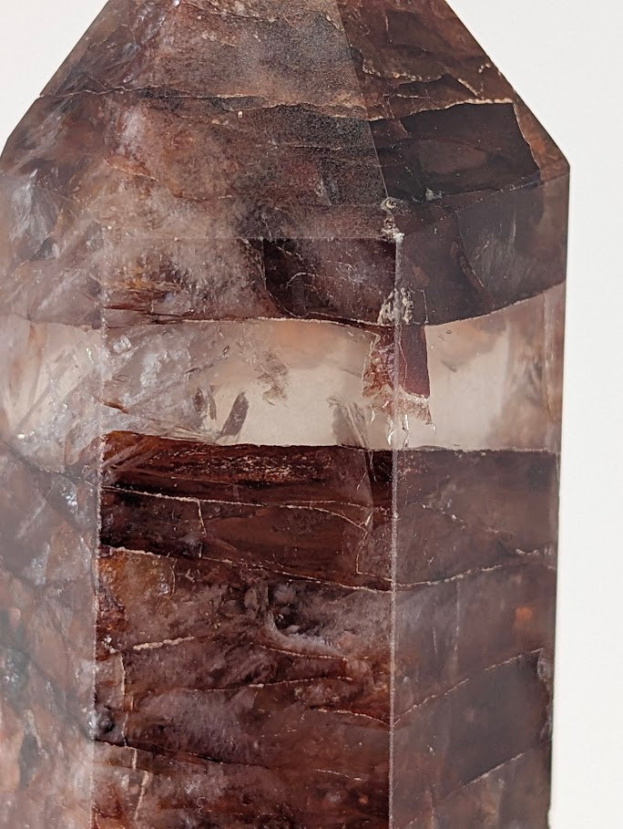 Close-up of hematite lamination in Fire Quartz