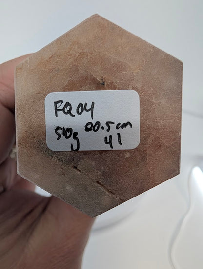 Fire Quartz tower – polished surface and mineral detail