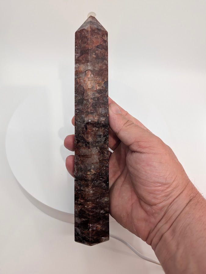 Fire Quartz Tower – Polished Hematoid Quartz - Legacy Crystals and Minerals