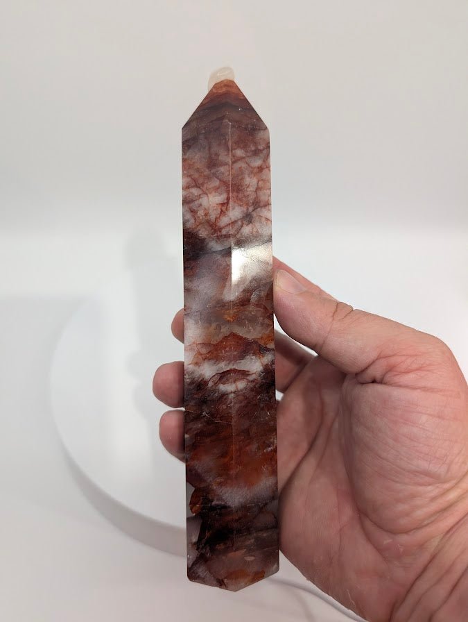 Fire Quartz Tower – Polished Hematoid Quartz - Legacy Crystals and Minerals