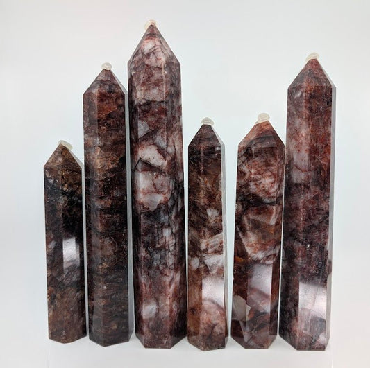 Fire Quartz Tower – Polished Hematoid Quartz - Legacy Crystals and Minerals