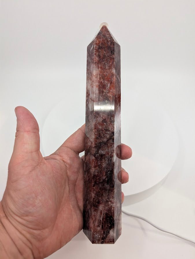 Fire Quartz Tower – Polished Hematoid Quartz - Legacy Crystals and Minerals