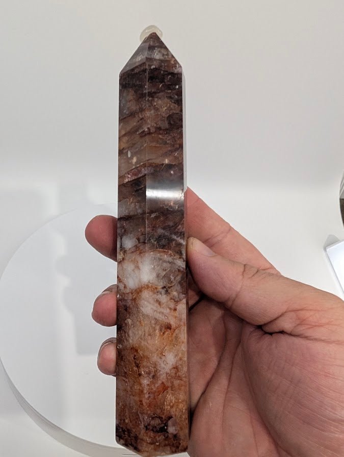 Fire Quartz Tower – Polished Hematoid Quartz - Legacy Crystals and Minerals