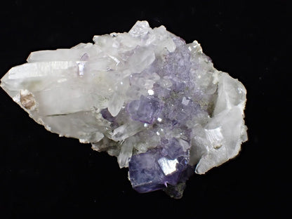 Fluorite on Quartz with Chlorite and UV Fluorescence – Yaogangxian Mine, Hunan, China - Legacy Crystals and Minerals