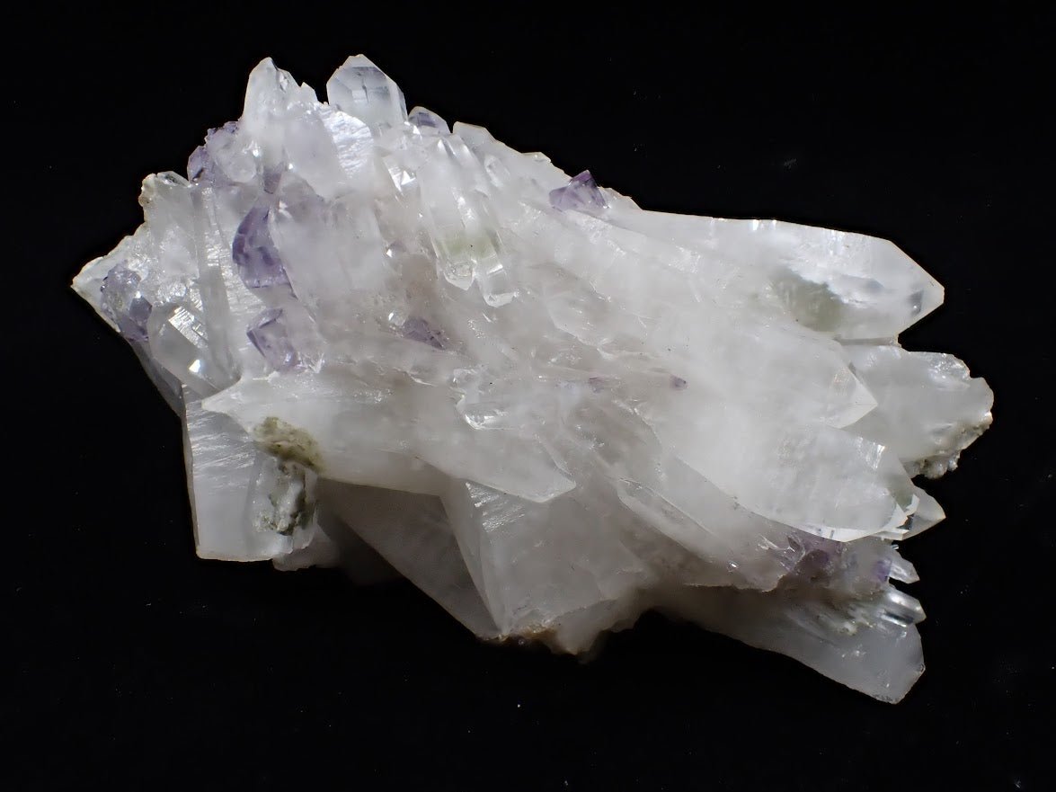 Fluorite on Quartz with Chlorite and UV Fluorescence – Yaogangxian Mine, Hunan, China - Legacy Crystals and Minerals