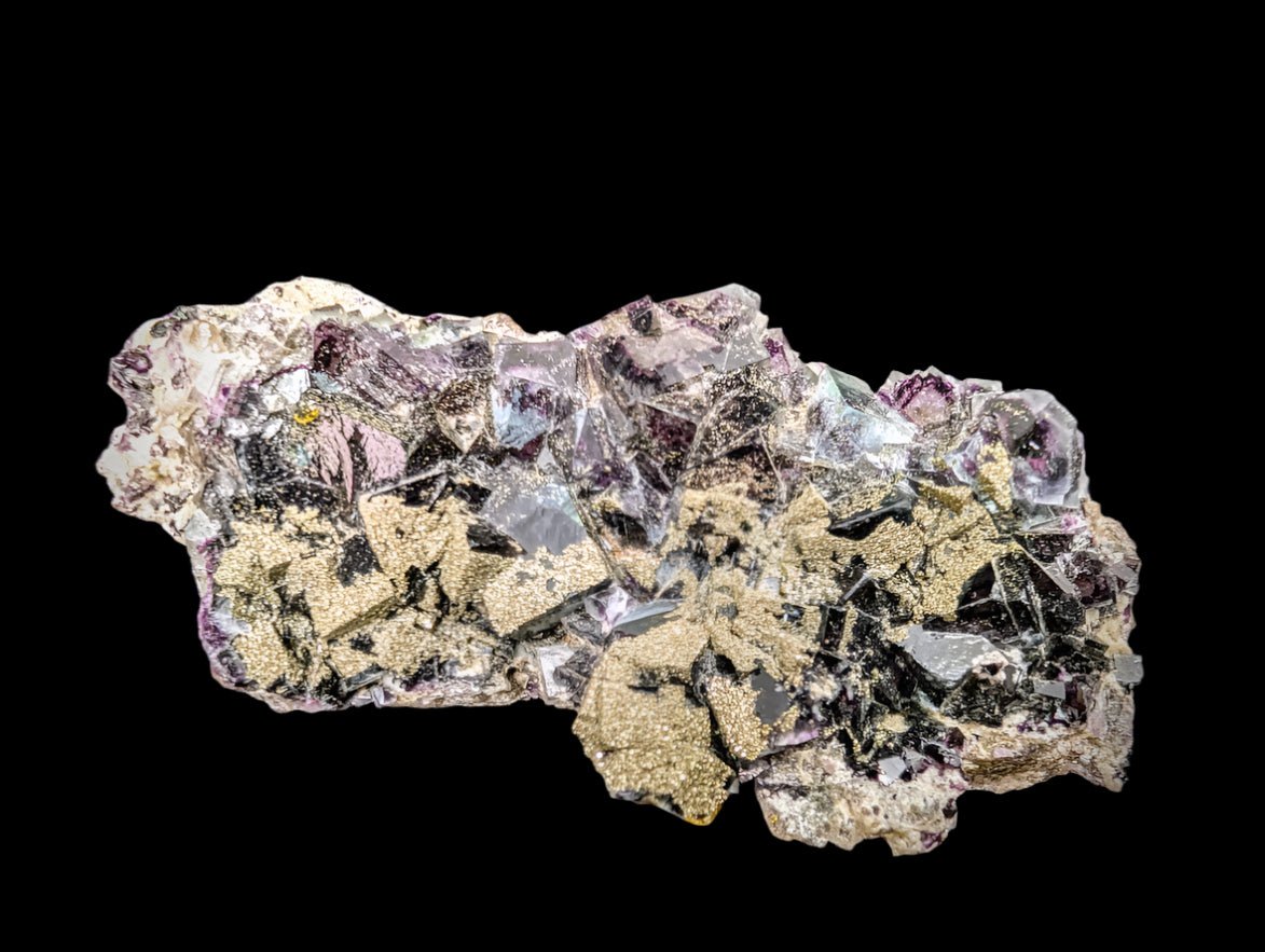 Fluorite with Pyrite - Yindu Mine, Inner Mongolia - Legacy Crystals and Minerals
