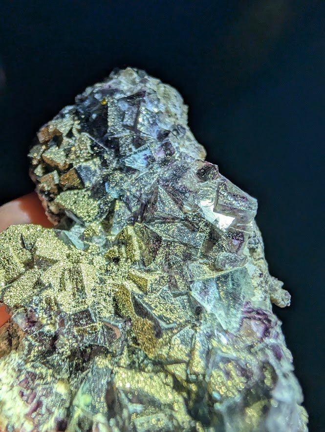 Fluorite with Pyrite - Yindu Mine, Inner Mongolia - Legacy Crystals and Minerals