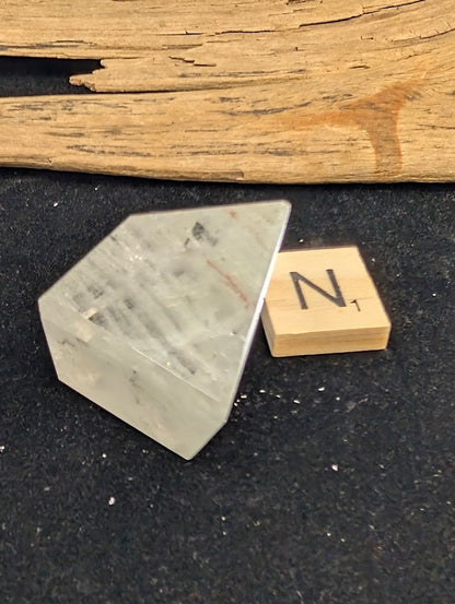 Exact piece Garden Quartz steep pyramidal freeform, defined by exceptional clarity, minor veiling, and minimal inclusions.